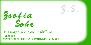 zsofia sohr business card
